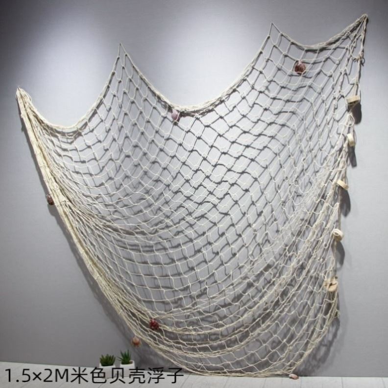 Mediterranean Thick Line Fishing Net Decoration DIY Bar Wall Decoration Room Hanging Fish Net Kindergarten Creative Home Wall Decoration
