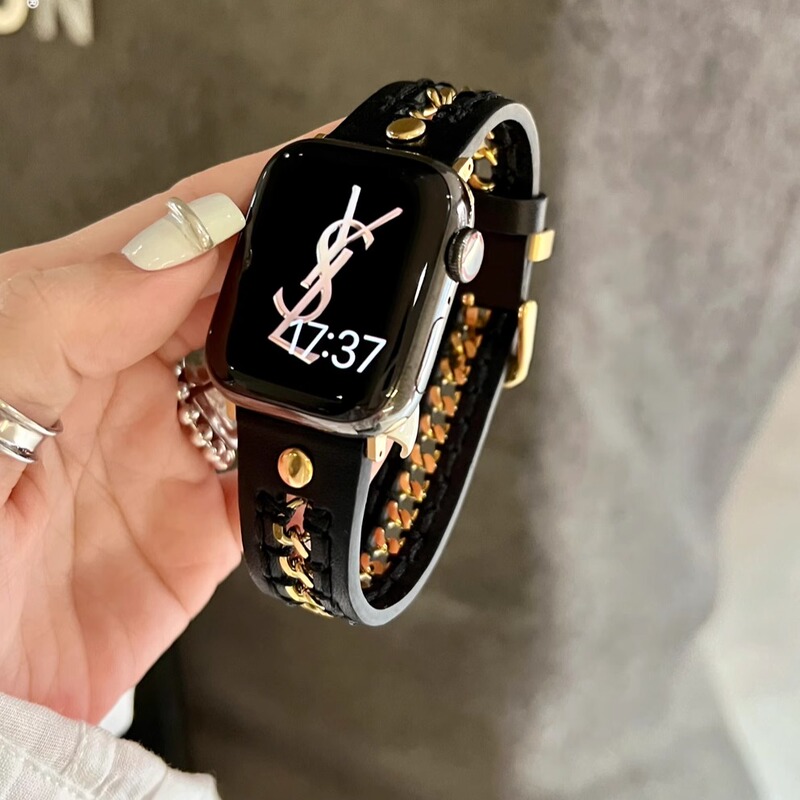 Yeeband Handcrafted Brooklyn High-End Niche Design Leather Watch Strap Suitable for Apple Watch Strap Ultra Apple Watch Band 456789S7S8S9S10Iwatch