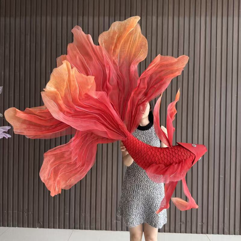 Giant Paper Art Flower Koi Fish Goldfish Yarn Art Koi Fish Display Decoration Outdoor Valentine's Day Scene Decoration