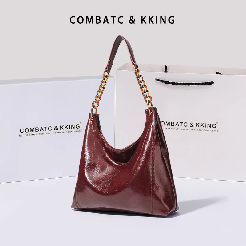 Combatc&Kking High-End Tote Bag Large Capacity Bag for Women 2025 New Shoulder Underarm Bag Wedding Bag