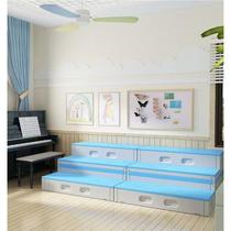 PE plastic chorus steps school new mobile flip folding steps school classroom mobile three-layer stage steps
