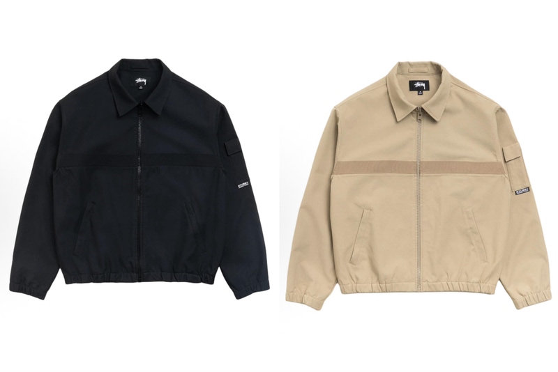 Authentic Stussy Ss26 Mechanic Zip-Up Lapel Lightweight Versatile Work Jacket for Men and Women