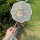 Embroidered hanfu cheongsam dance fan round fan