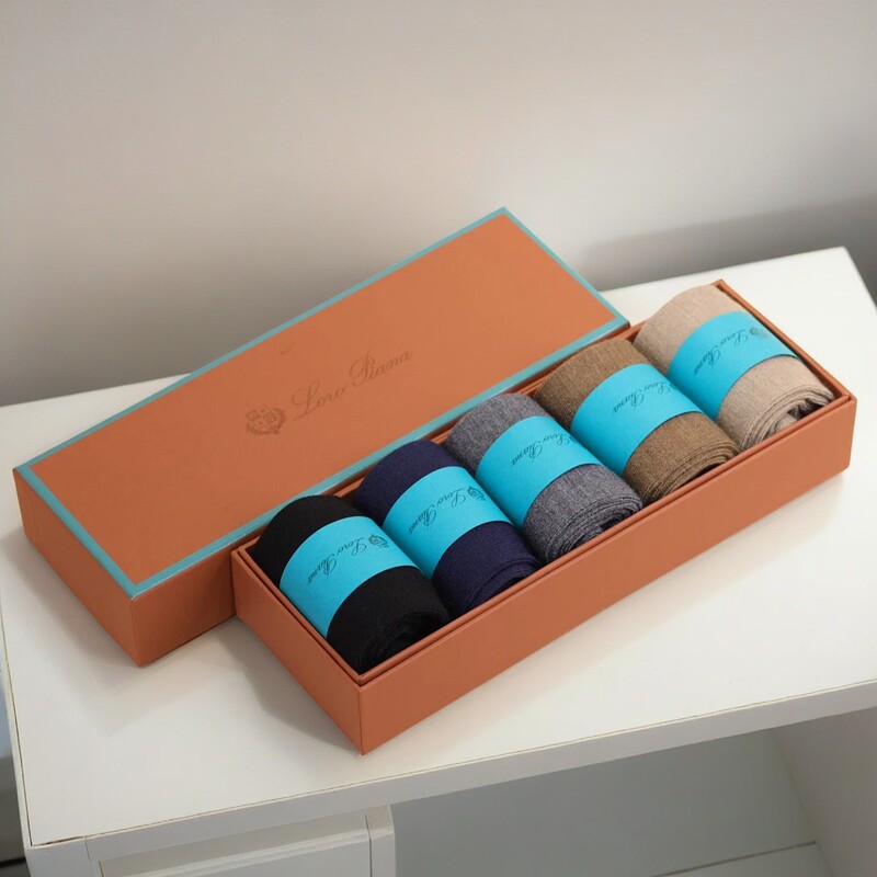 Cashmere Socks for Men, Comfortable, a Box of Lp Wool, Sweat-Absorbent, Warm, Odor-Resistant, Mid-Calf Socks That Cover the Ankle
