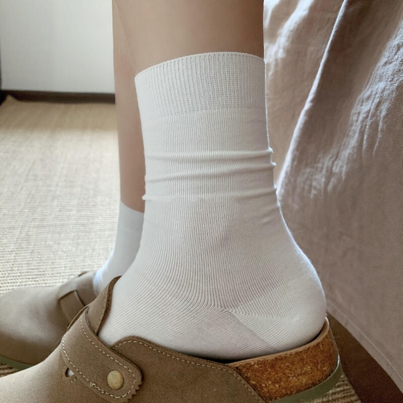 Summer Thin Cotton White Socks ~ Soft, Delicate, and Lightweight! Great to Wear, Very Versatile, if You Don'T Know What to Wear, Buy These! Summer Thin Cotton White Socks ~ Soft, Delicate, and Lightweight! Great to Wear, Very Versatile, if You Don'T Know What to Wear, Buy These!