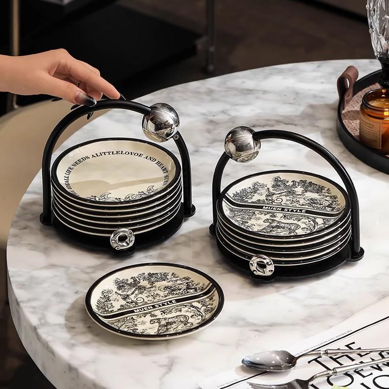 Japanese Premium Bone Dish, Food-Grade, Light Luxury, High-End Dining Table Waste Tray, Exquisite Ceramic