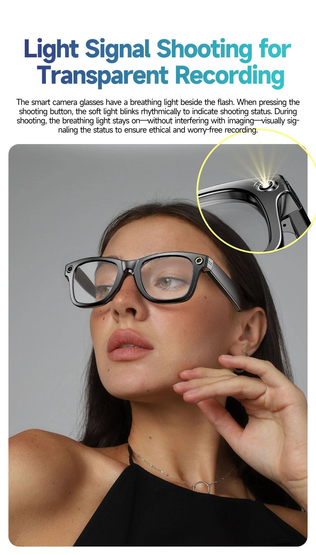 Умные очки new 800w camera ai glasses men color-changing smart translat 007