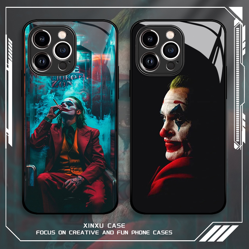 Suitable for Apple 17 Pro Max Joker Phone Case iPhone 16 High-End Feel 15 Movie 14 Pro Peripherals 12 Mini Marvel 11 New Model X for Boys 8 Plus Glass Xr/Xs/7/13