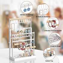 Factory direct sales lifting jewelry rack new key small objects necklace earrings earrings jewelry storage display hanging