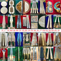 Real shell handle abalone shell light luxury villa hotel club box semicircular long large handle customization