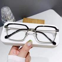 New half-frame mens science and technology anti-blue light reading glasses high-definition for middle-aged and elderly people to watch anti-fatigue mens and womens reading glasses