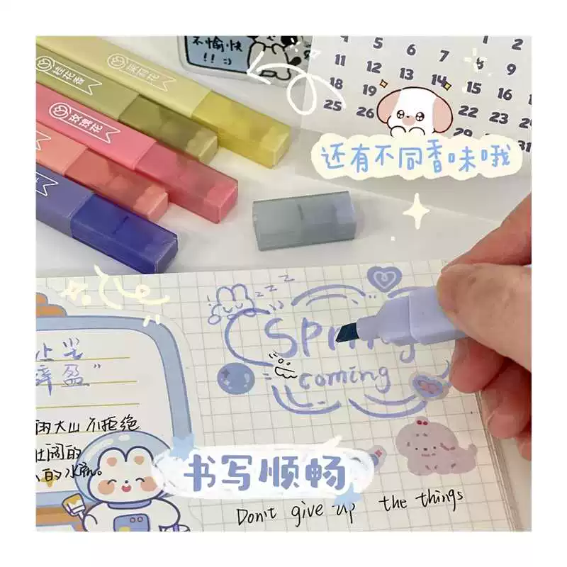 Fluorescence coloured pencils for students, children's crayons, scheduler