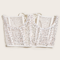 Japan FC strap commuting outer vest small beaded waist corset steel ring fishbone slim waist seal for women