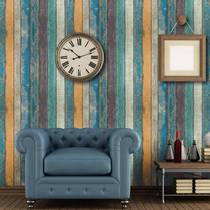 Vertical wood grain wallpaper self-adhesive wall stickers bedroom living room dining room TV background wall waterproof retro style 3D wallpaper 10 meters