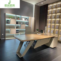Juncheng high-end atmospheric boss desk simple modern executive desk light luxury chairman office desk and chair combination