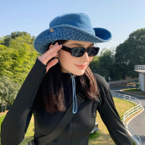 Korean style spring and autumn trendy hats cowgirl hiking hat versatile fisherman hat sun protection sun hat outdoor sun hat summer