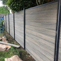 Aluminum alloy plastic wood fence courtyard garden villa plastic wood fence small yard outdoor outdoor wall panel wood plastic fence