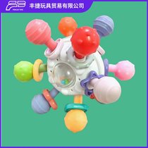 Cross-border infant and toddler educational Manhattan atomic ball colorful molar stick environmentally friendly soft glue boilable chewable hand-caught ball