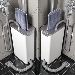 Mop Self-Twisting Water Automatic Water Change Mop Bucket Household Rotating Dehydration with Bucket Drainage Pier Flushing Floor Mop Spin Drying Small