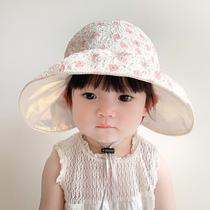 Childrens sun protection hat summer baby UV protection thin baby girl sunshade large brim hat girls sun hat