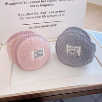 Winter earmuffs for men and women ear warmers foldable and stretchable thickened plush for student riding cold protection and rear wear
