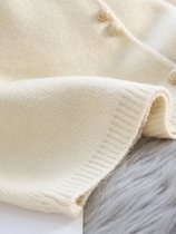 Korean casual short sweater cardigan for women spring 2024 new loose French sweet round neck sweater small coat