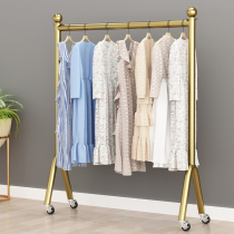 Special clothing store display rack thickened floor-standing light luxury clothes rack night market stall clothes drying rack removable with wheels
