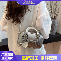 High-end Western-style small bag for women 2024 new style Western-style versatile crossbody bag fashion pillow portable bowling bag