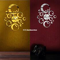 Modern Fashion D Wall Clock Ring Circle Mirror Clocks R