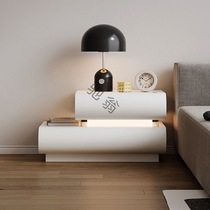 s@ Designer Creative Bedside Table Bedroom Italian Minimalist Cream Style Bedside Table Smart Storage Cabinet Sofa Side Table