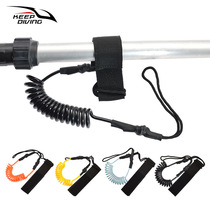 Kayak canoe paddle safety rope surfboard paddling anti-lost rope TPU tied paddle rope spring rope JB-A35