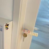 Bear anti-collision door handle protective cover bedroom door anti-static anti-collision door lock pad electric door handle gloves universal