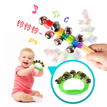 Baby newborn baby sand hammer rattle toy red sand egg bell pursuit visual grasp training vision red ball
