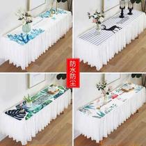 TV cabinet cover dust cover TV cabinet cover towel cover cloth fabric lace Nordic pastoral rectangular tablecloth coffee table cloth