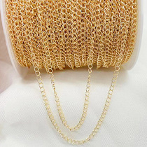 Zhongxing 14k electroplated color-preserving gold chain O-shaped thin chain tassel necklace bracelet extension chain diy chain accessories