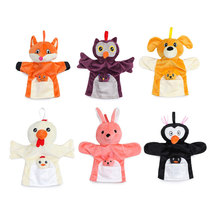 Baby Soothing Toy Plush Finger Doll Parent-Child Hand Puppet Toy Animal Gloves Biteable Rag Doll Hot Sale