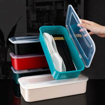 Chopstick cage with lid storage rack chopstick basket chopstick tube kitchen draining chopsticks spoon storage box storage box for home organization