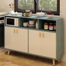 Nordic sideboard simple cupboard cabinet solid wood legs wine cabinet storage cabinet tableware cabinet storage cabinet