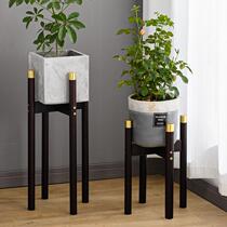 Chinese new indoor floor-standing flower stand flower pot bracket ebony color shelf entrance living room TV cabinet next to the flower shelf