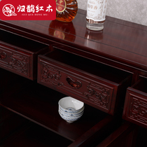 Mahogany sideboard African rosewood tea cabinet solid wood wine cabinet storage locker entrance restaurant storage cupboard