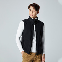 Autumn and winter new couple fleece vest thickened polar fleece cardigan for men night travel reflective coral velvet vest for women versatile