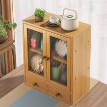 New Chinese style sideboard tabletop tea cabinet simple tea rack with door tea cabinet side cabinet tea table small coffee table storage rack