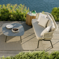 Outdoor courtyard rattan sofa chair waterproof sun protection villa outdoor garden sofa rattan chair leisure rattan sofa combination