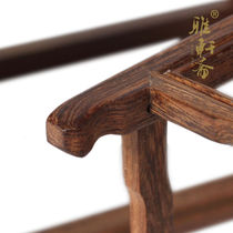 High-end mahogany carved flowerpot shelf chicken wing wooden vase A bracket handicraft base solid wood stone