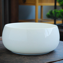 Large tea wash household tea jar pen wash ceramic suet jade tea set accessories cup bowl tea ceremony accessories water bowl wash