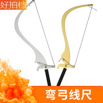 Semi-permanent bow and arrow line ruler facial measurement and line drawing tool micro-embroidery ink bow and arrow ruler balance positioning ruler