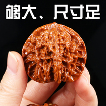 Walnut Wenwan four-story lion head toy hand toy hand piece antique hand plate Wang Yong official hat Kirin exaggerated trend