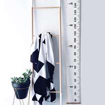 Nordic popular black and white color simple style childrens room decoration hanging picture height ruler wall hanging photography props
