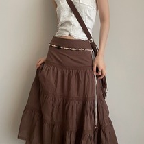 Japanese FC ethnic style woven belt with Xemia beading design waist rope tie with skirt dress