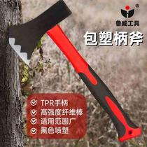 Ax outdoor mountaineering ax with plastic handle fire ax clamp wooden handle woodworking special hand ax for chopping firewood